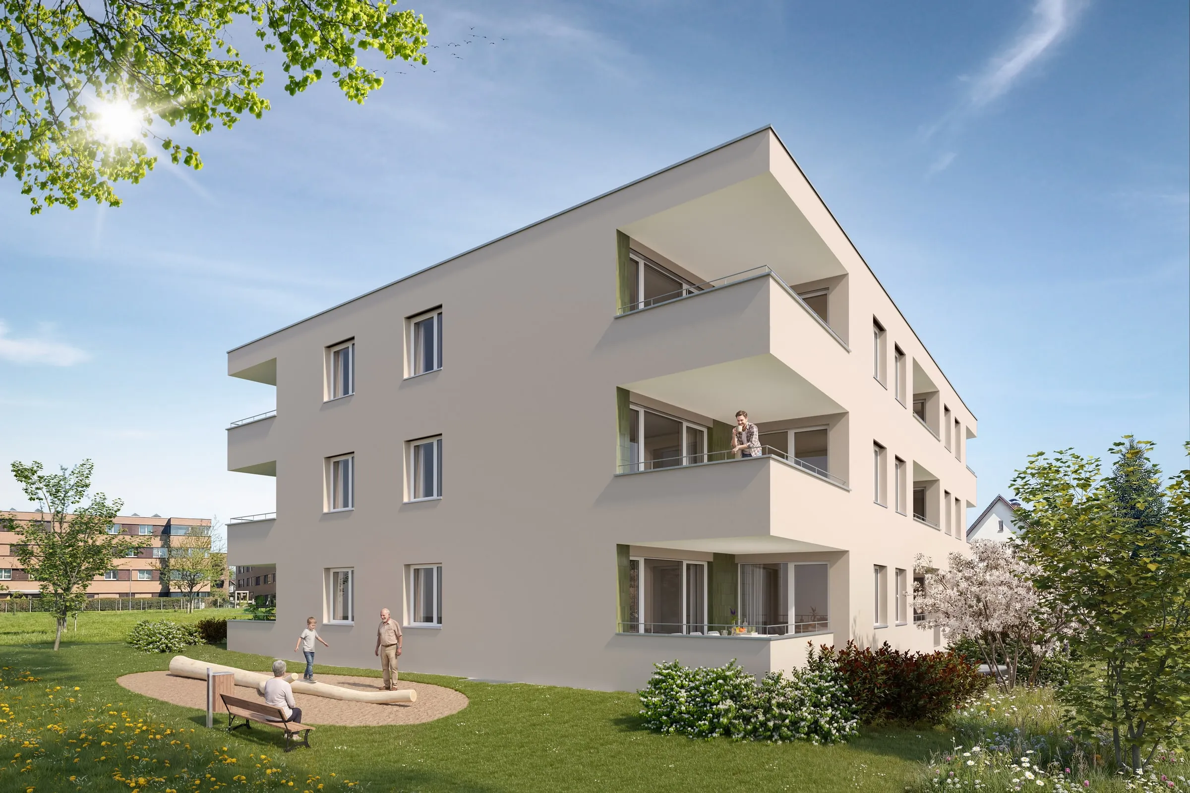 Mehrfamilienhaus Lochau für Hefel Wohnbau Ansicht 1