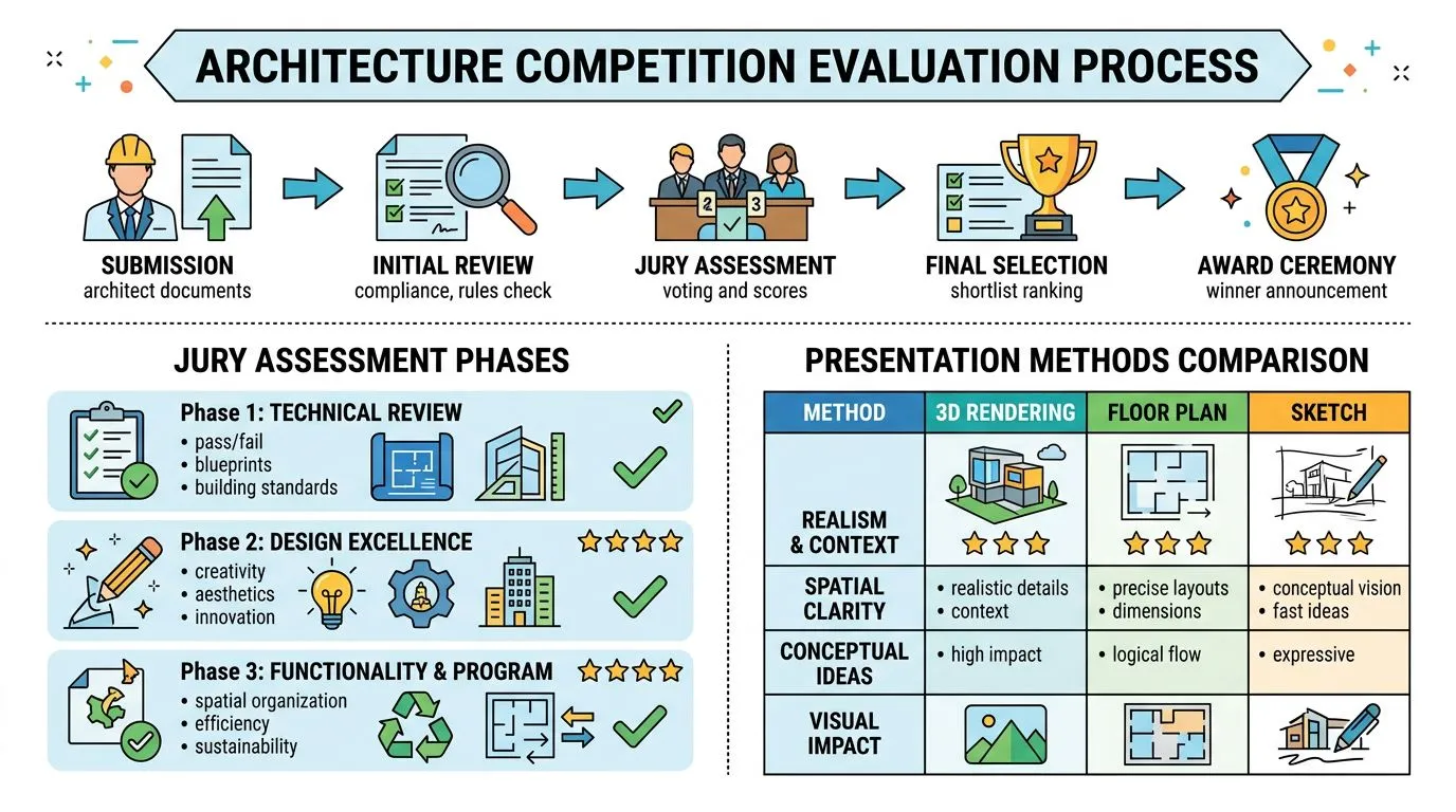 Architekturwettbewerb gewinnen — Warum professionelle Visualisierungen entscheiden