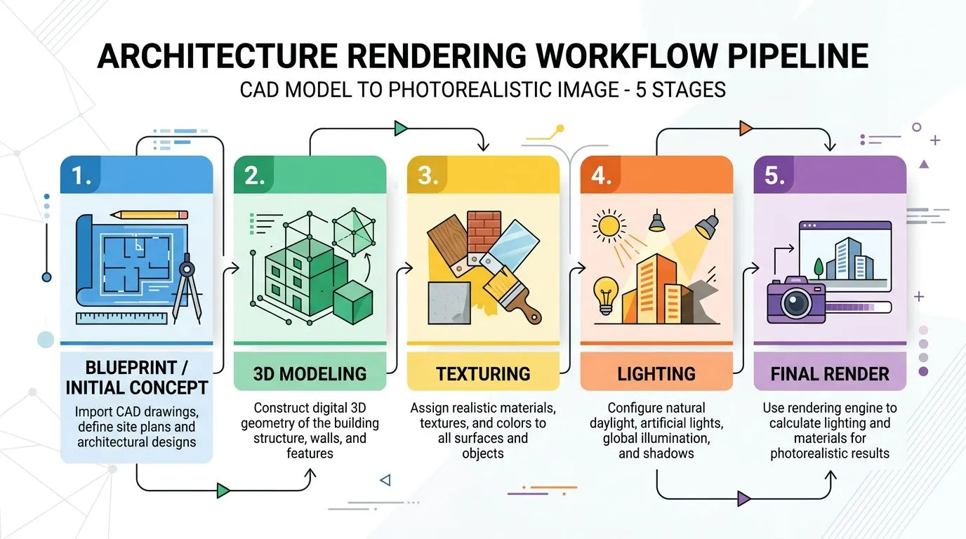 Architektur-Rendering — Vom 3D-Modell zum fotorealistischen Bild